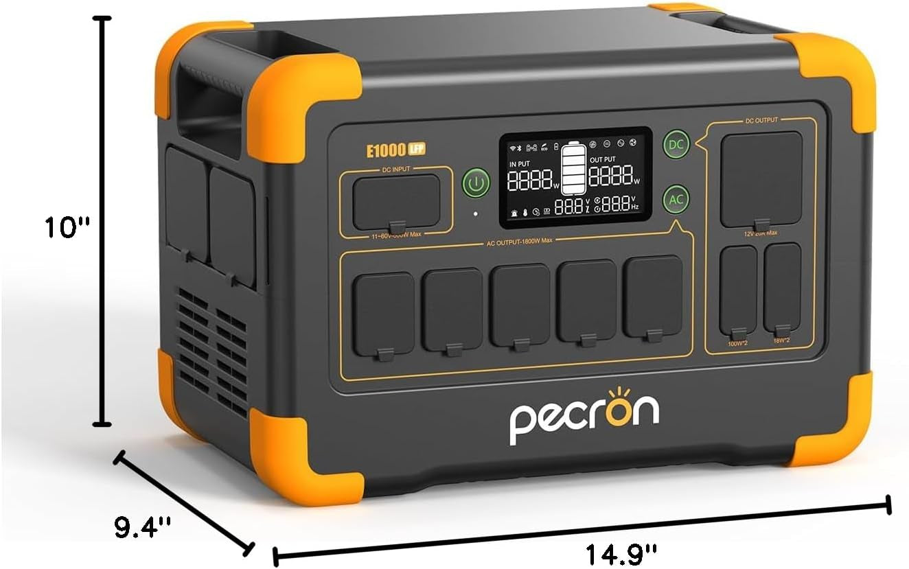 PECRON E1000LFP Portable Power Station 1800W 1024Wh