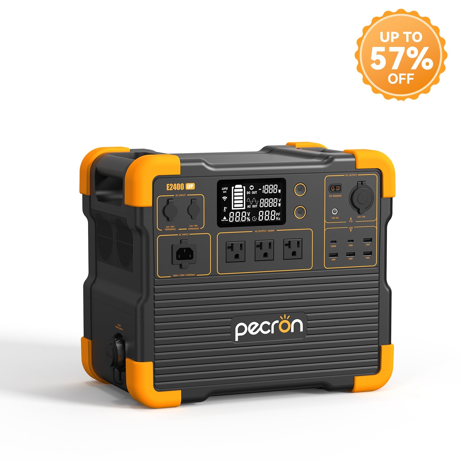PECRON E2400LFP Portable Power Station 2400W 2048Wh PRE-ORDER