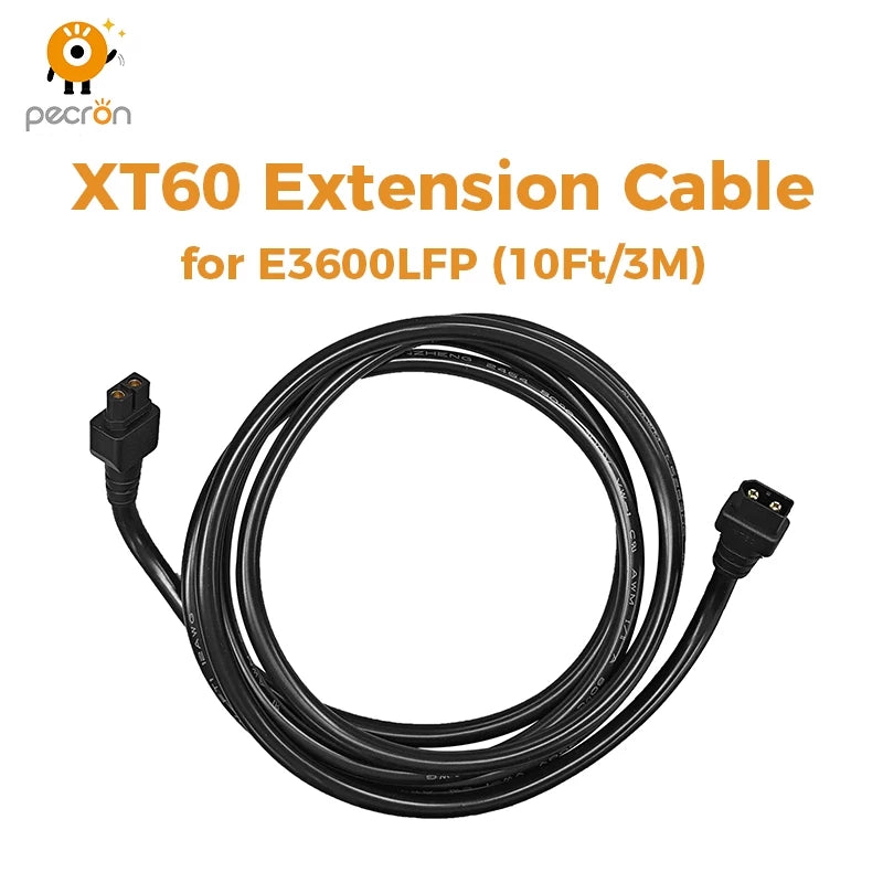 PECRON XT60 Extension Cable for E3600LFP (10Ft/3M)