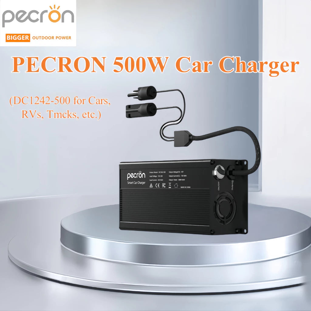 PECRON 500W Car Charger DC1242-500 High Power Car Charger 3x Faster Charging for 12V/24V Cars ect.
